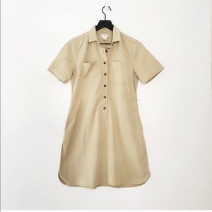 Tan shirt dress. J Crew